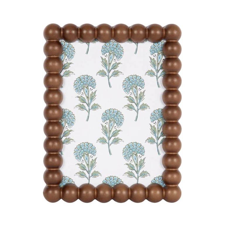 DesignOvation \u2013 5x7 Picture Frame \u2013 Beaded Medium Walnut Tabletop Photo Frame | Walmart (US)