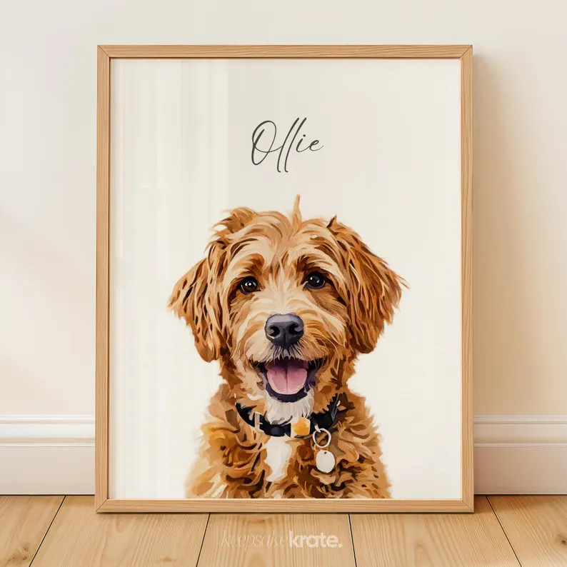 Custom Pet Portraits Using Pet Photo Personalized Digital Dog Portraits Cat Portraits Custom Dog ... | Etsy (Global)