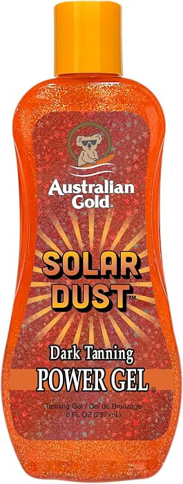 Australian Gold Solar Dust Dark Tanning Power Gel, 8 oz, Glistening Golden Flakes, Infused with A... | Amazon (US)