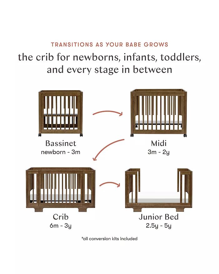 Yuzu 8 in 1 Convertible Crib with All Stages Conversion Kits | Bloomingdale's (US)