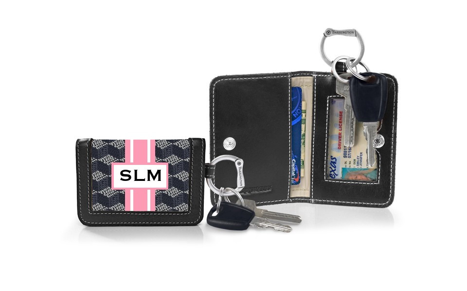 Kent Keyring Wallet - Monogram Stripe | Barrington Gifts