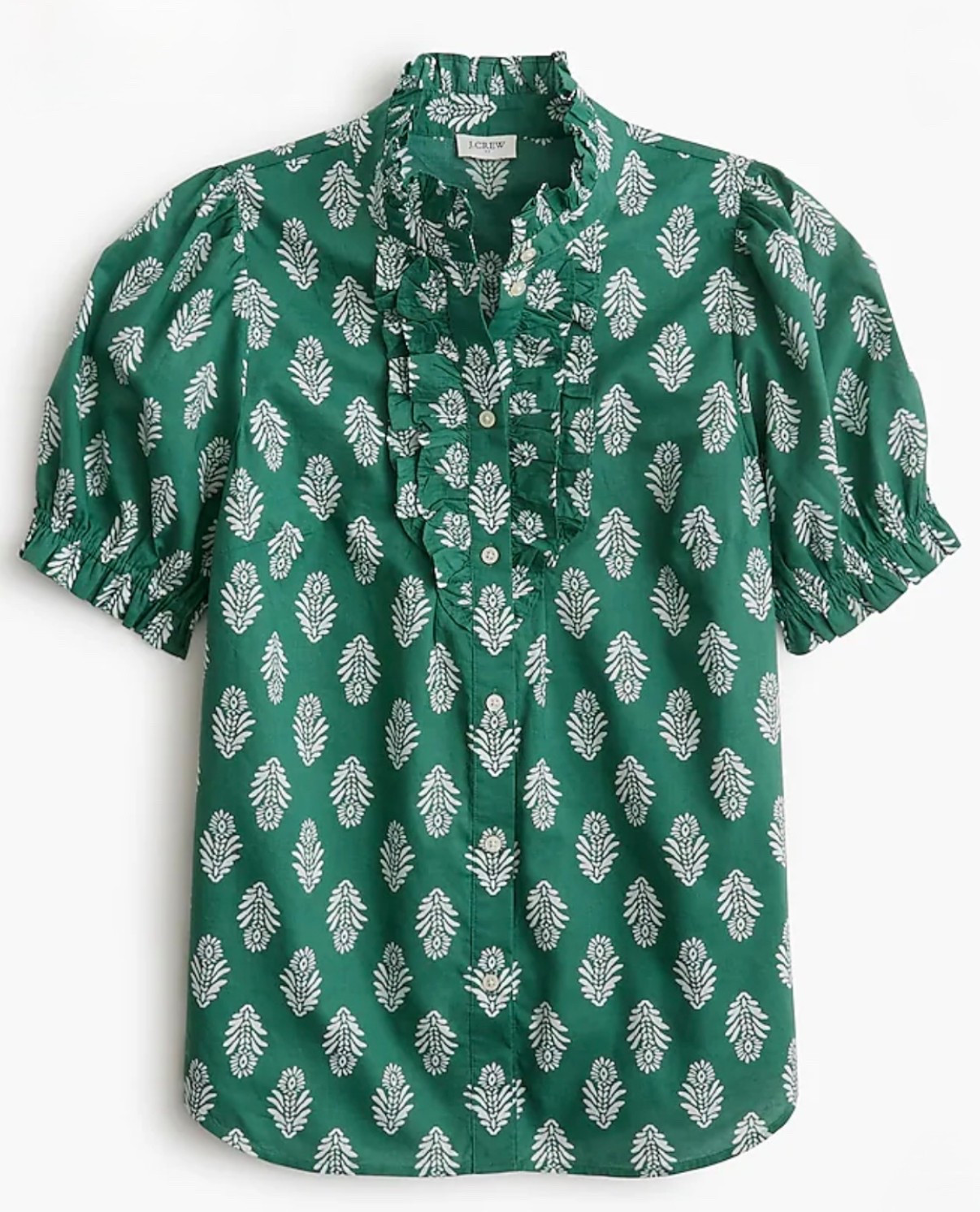 Obsessed with this top 💚 The color, the fit, the ruffle detail—so easy to dress up or down!

#LTKStyleTip #LTKOver40 #LTKWorkwear