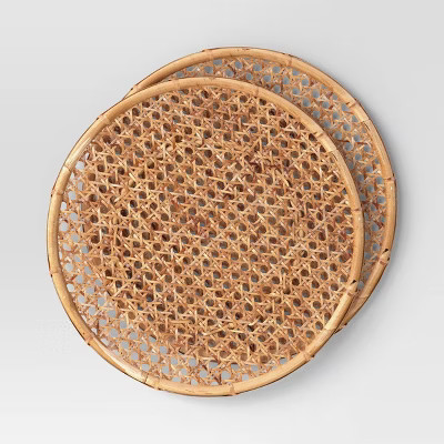 2pk Rattan Cane Chargers - Threshold™ | Target