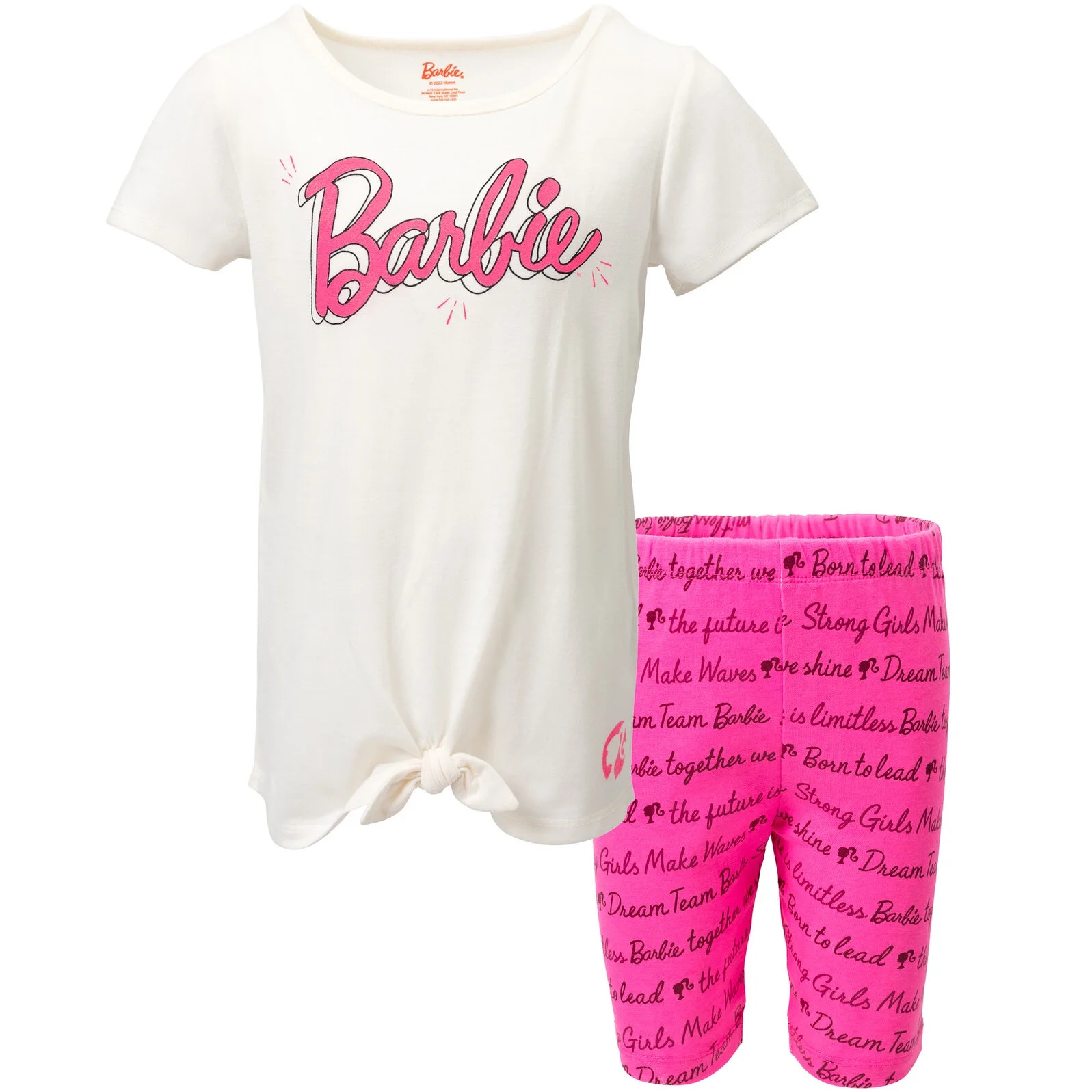 Barbie Little Girls T-Shirt and Shorts Outfit Set Little Kid to Big Kid - Walmart.com | Walmart (US)