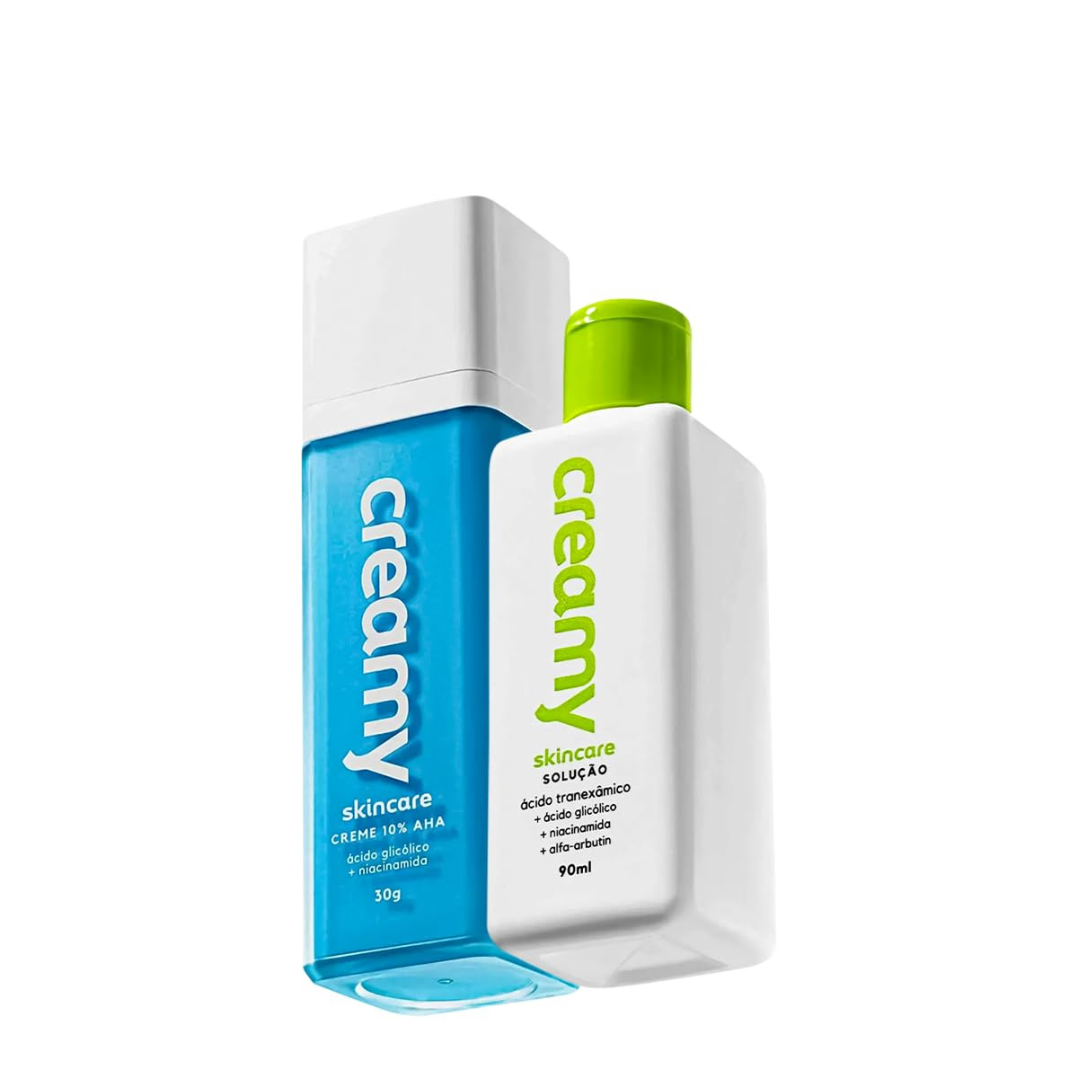 Kit Creamy Ácido Glicólico Redutor de Linhas e Ácido Tranexâmico Solução Tônico Facial (2 ... | Amazon (BR)