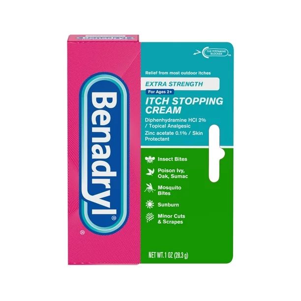 Benadryl Extra Strength Anti-Itch Topical Analgesic Cream, 1 oz - Walmart.com | Walmart (US)