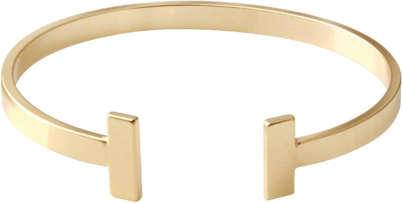 Simple Double T Cuff Bracelet/Jewelry Set for Women | Amazon (US)