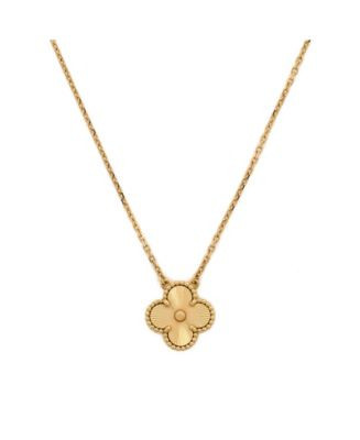 Vintage Alhambra Pendant Necklace Guilloche 18K Gold | Bloomingdale's (US)