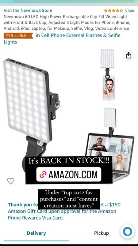 Restock alert! The exact LED light that Alix Earle uses in all her get ready with me videos was just restocked in limited quantities


#LTKworkwear #LTKFind #LTKunder50