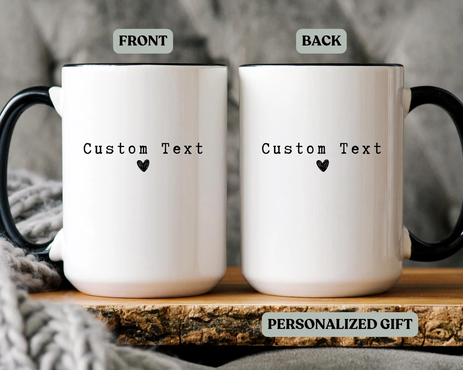 Custom Coffee Mug, Personalized Cups With Text and Photo, Personalized Mug, Custom Design Mug Cus... | Etsy (US)