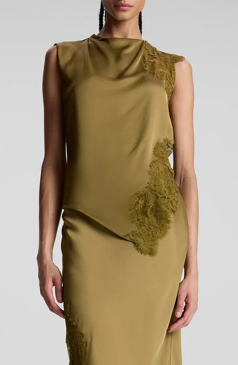 Gracie Asymmetric Satin Top | Nordstrom