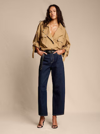 Mid-Rise Barrel Ankle Jean | Banana Republic (US)