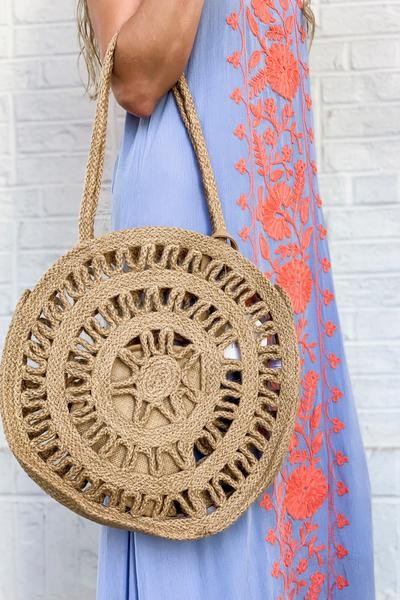 Time For The Beach Bag - Round | ivy & leo