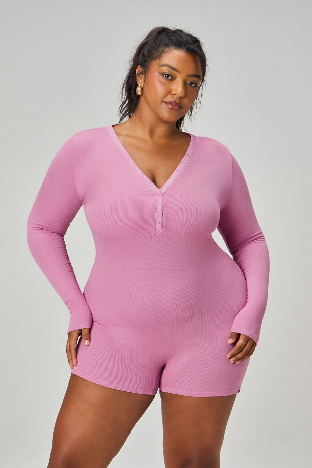 Soft Rib Henley Onesie | Fabletics