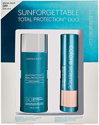 Colorescience Sunforgettable Total Protection Mineral Sunscreen Duo Kit, Face Shield SPF 50 & Bru... | Amazon (US)