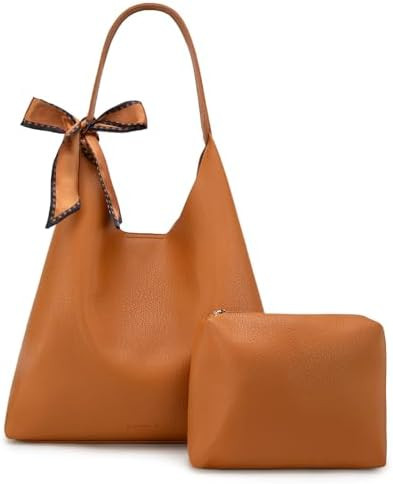 Montana West Slouchy Hobo Bag for Women Shoulder Purses and Handbags with Scarf | Amazon (US)