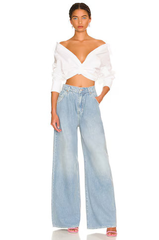 GRLFRND Chloe High Rise Pleated Wide Leg in Sawtelle from Revolve.com | Revolve Clothing (Global)