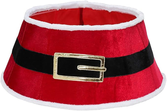 New Traditions - Stand Band Tree Collar- Santa Belt - Red/Black | Amazon (US)