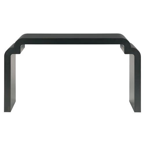 Woodbridge Daisy Rustic Lodge Amsterdam Black Wood Rectangular Console Table | Kathy Kuo Home