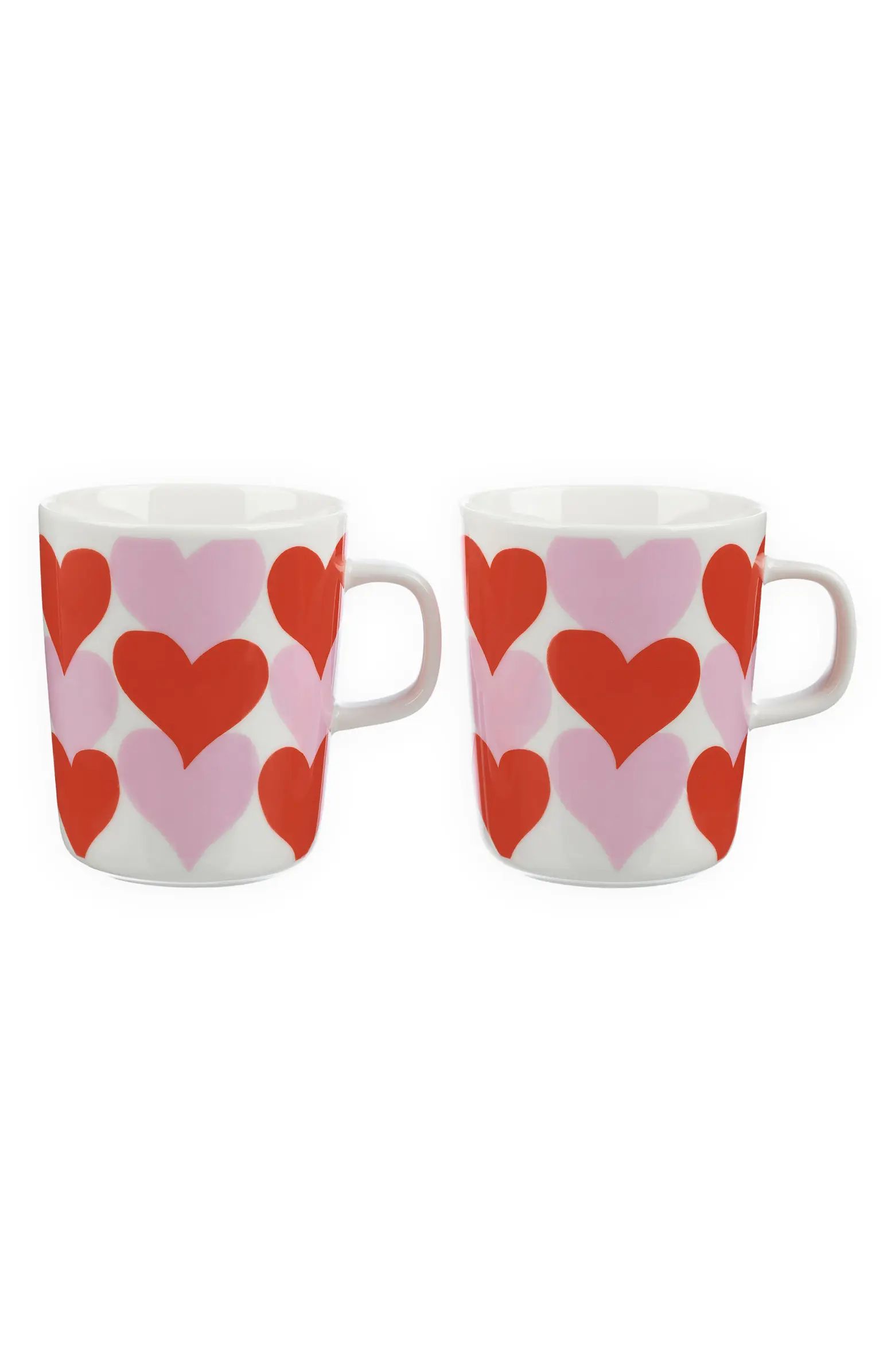 Marimekko Sydamet Set of 2 Heart Mugs | Nordstrom | Nordstrom