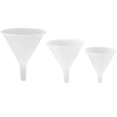 Hutzler Plastic Funnel 3-Piece Set, Includes 4oz, 8oz, and 16 oz Funnels, Perfect for Various Uses Around the Kitchen | Target