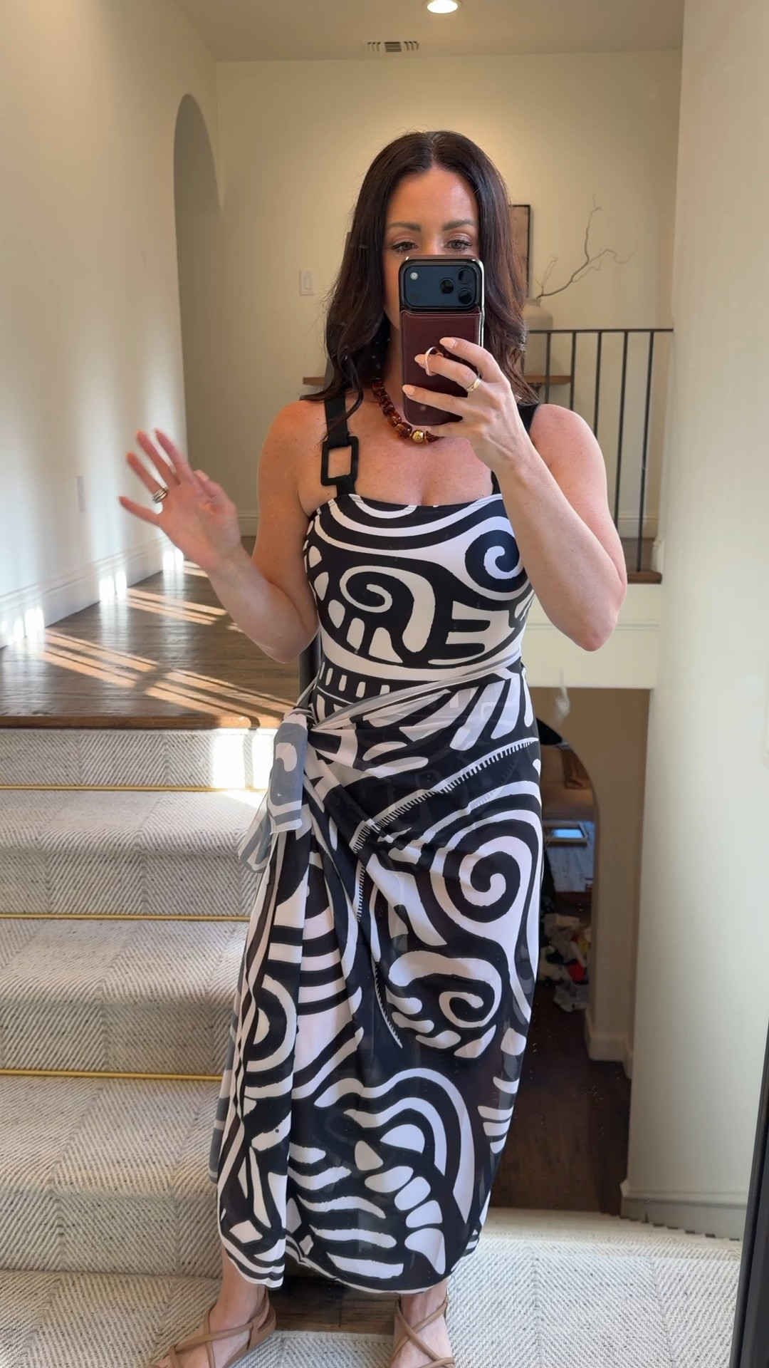Amazon swim! Fun black and white swimsuit with matching sarong. Love the buckles on the straps. Cutest set for vacay.

#LTKSeasonal #LTKOver40 #LTKSwim