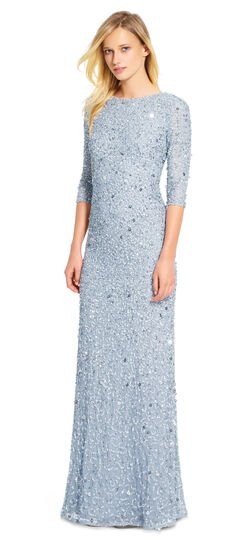 silver blue mother of the bride dresses