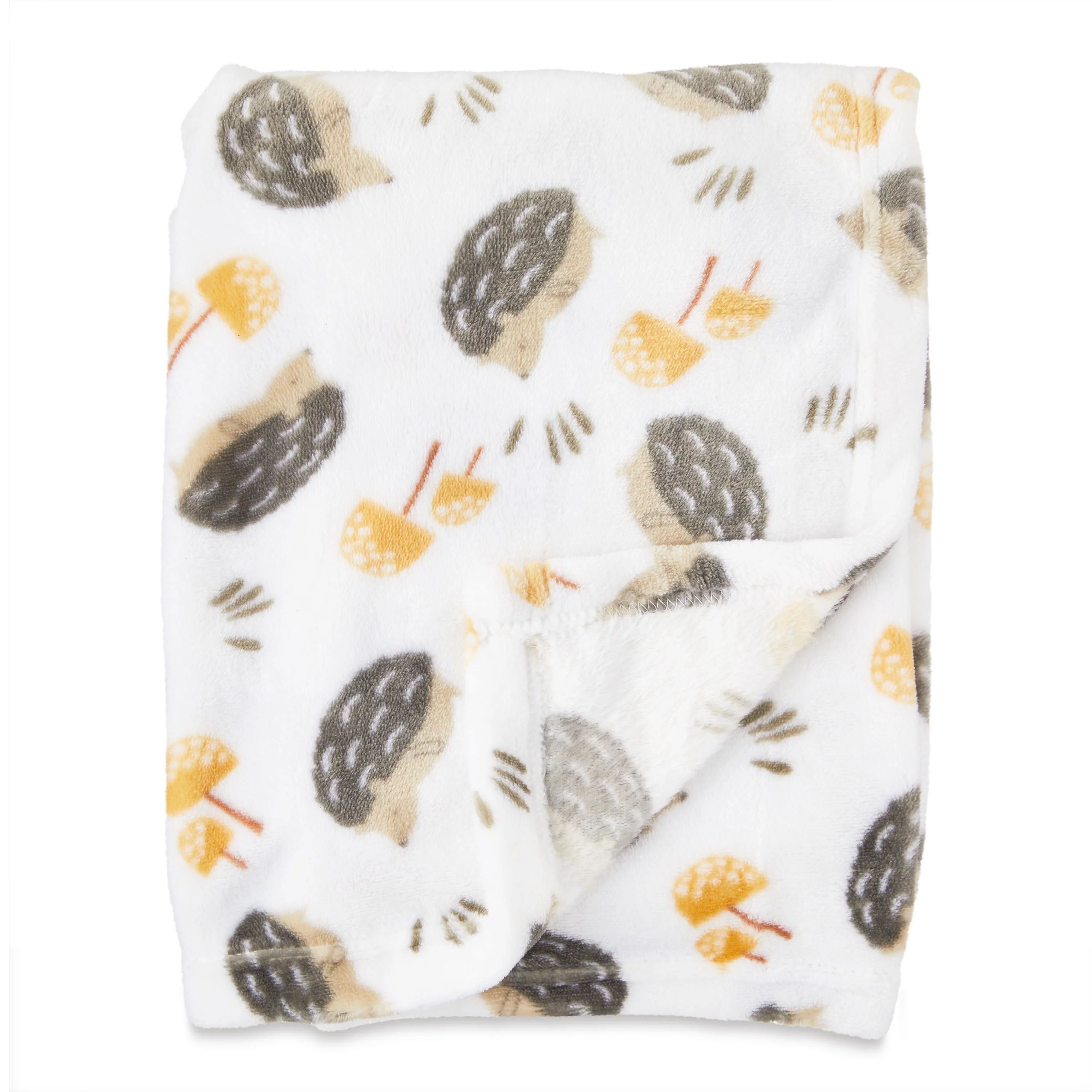 Parent's Choice Plush Baby Blanket, Hedgehogs & Mushrooms, Unisex, 30" x 36" | Walmart (US)