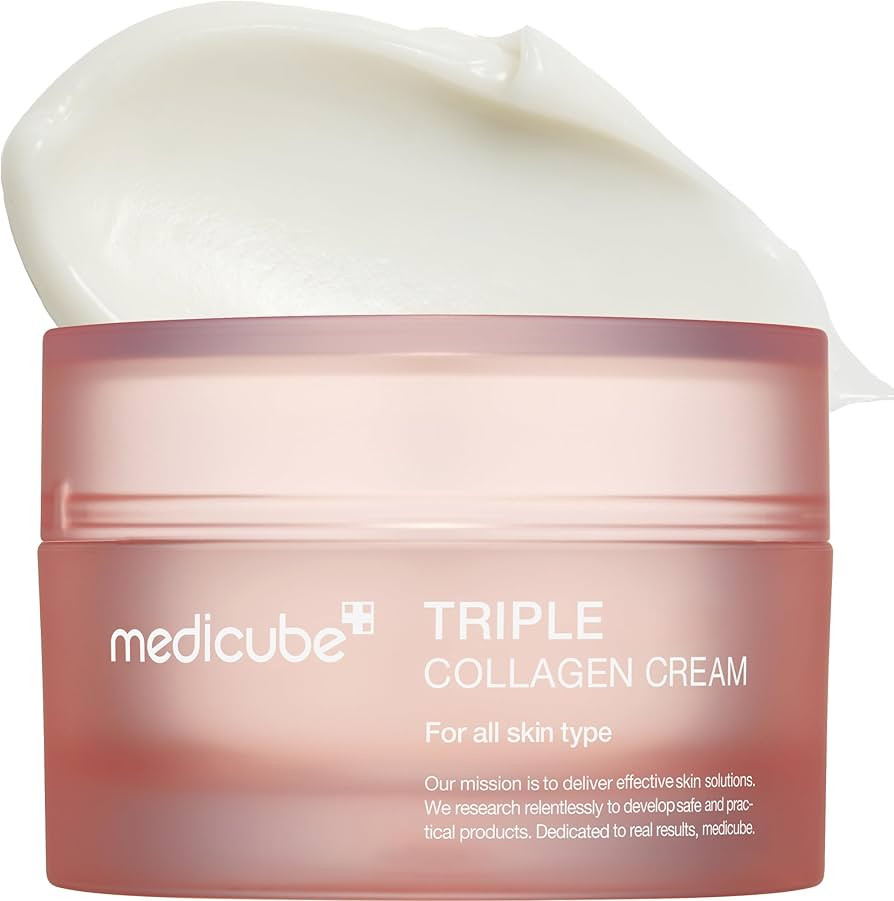 medicube Triple Collagen Cream - Hydrating & Firming Moisturizer with Hyaluronic Acid, Premium El... | Amazon (US)