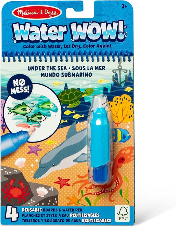 Melissa & Doug On The Go Water Wow! Mess Free Coloring Book, Reusable Water-Reveal Activity Pad, ... | Amazon (US)