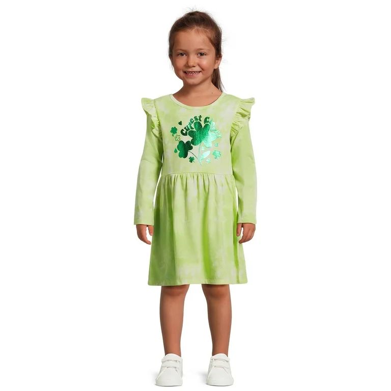 Wonder Nation St. Patrick's Day Toddler Girl Knit Dress, Sizes 12M-5T | Walmart (US)