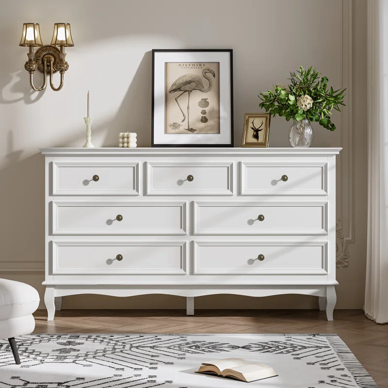 Modern White 7-Drawer Dresser | Wayfair North America