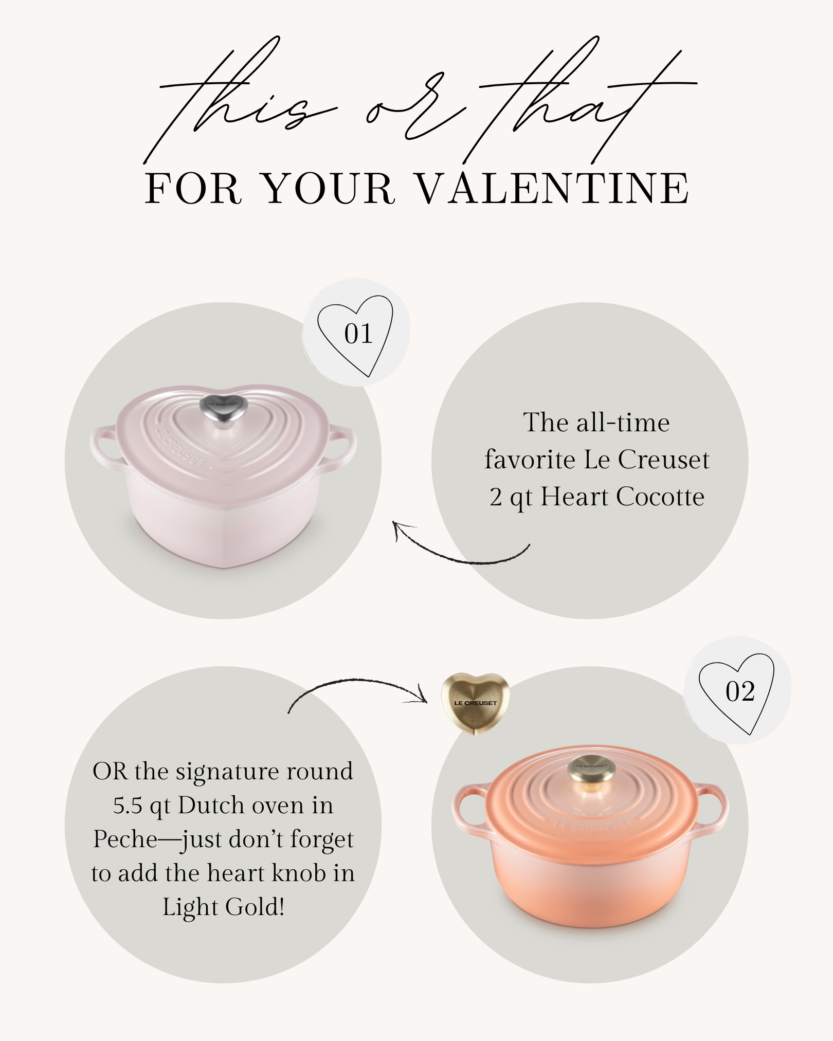 Surprise your favorite foodie this Valentine’s Day with the ultimate gift: a gorgeous Le Creuset cocotte! ❤️ Choose between these two stunning options for the chef who fills your heart (and plates) with love. 🥘💌 #LeCreusetLove #ValentinesDayGifts 

 #LTKGiftGuide #LTKSeasonal #LTKHome