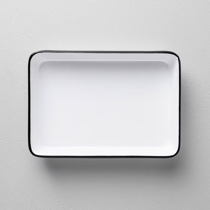 Metal Vanity Storage Tray White/Black - Hearth & Hand™ with Magnolia | Target