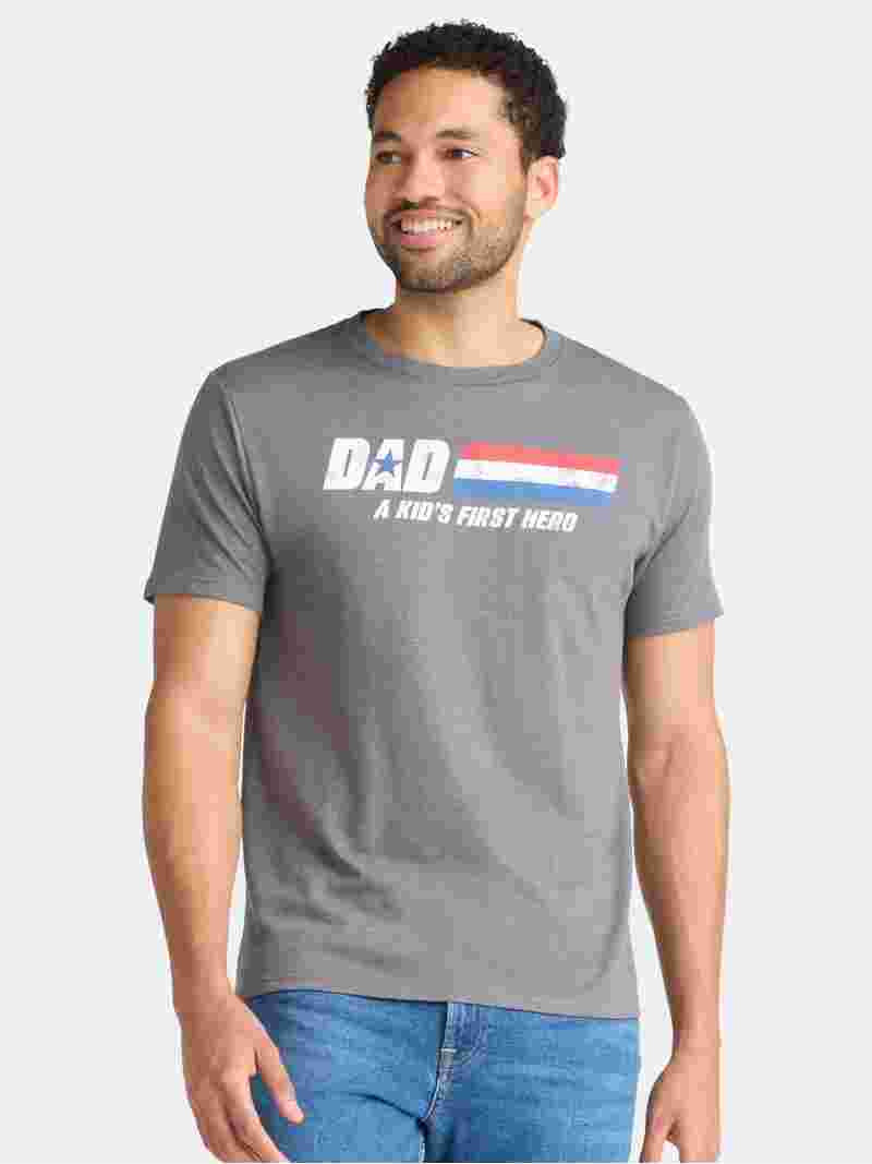Father's Day Men's and Big Men's A Kid’s First Hero Graphic Tee from Way to Celebrate, Sizes S-... | Walmart (US)