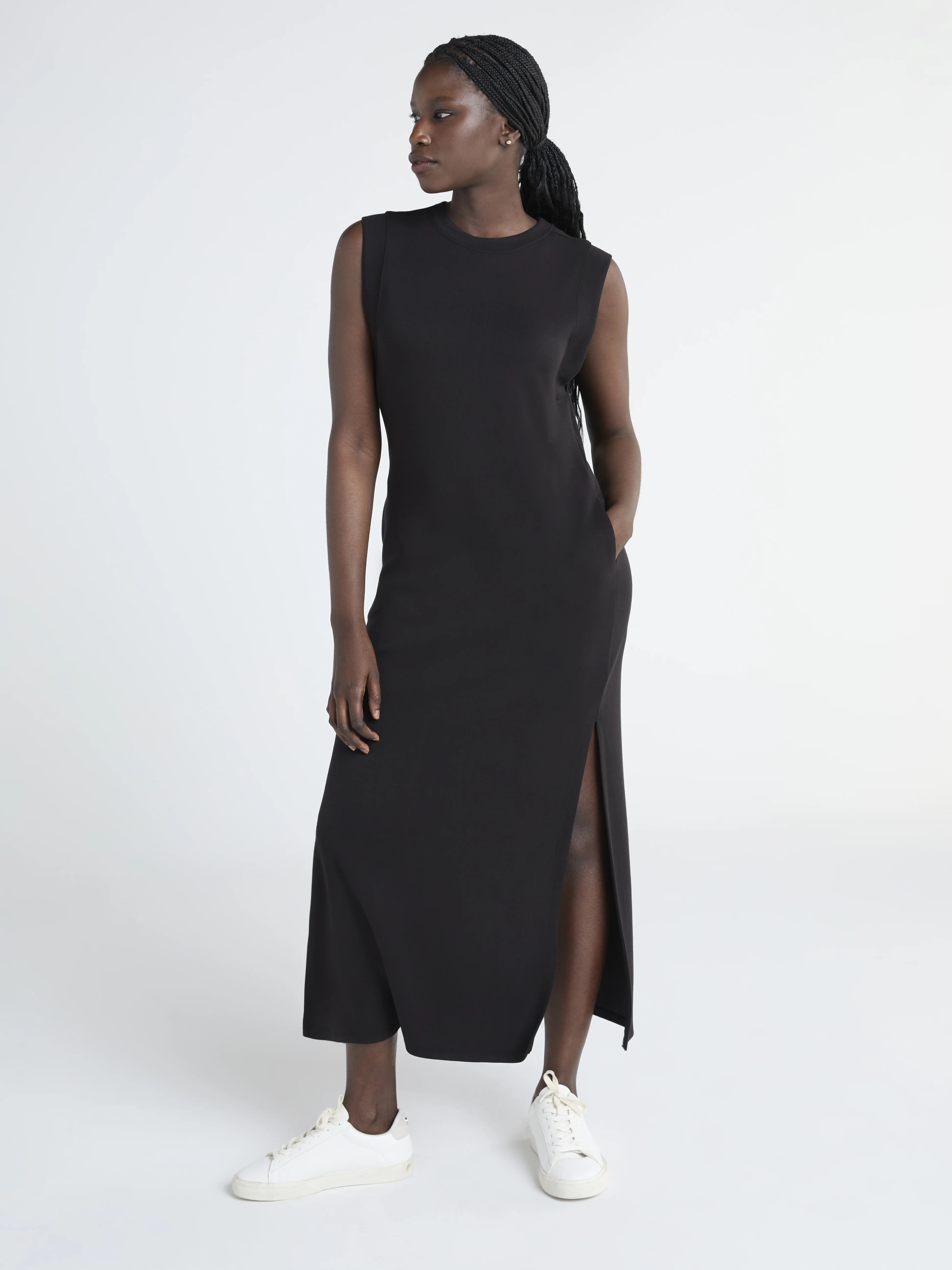 Scoop Women's and Women’s Plus Ultimate ScubaKnit Sleeveless Maxi Dress, Sizes XS-4X | Walmart (US)