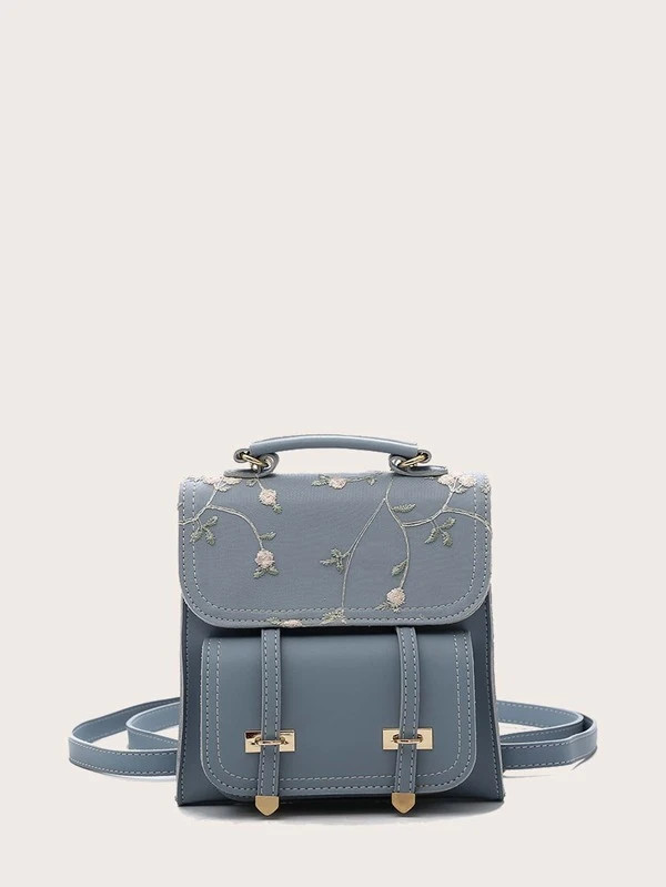 Flower Embroidered Backpack | SHEIN