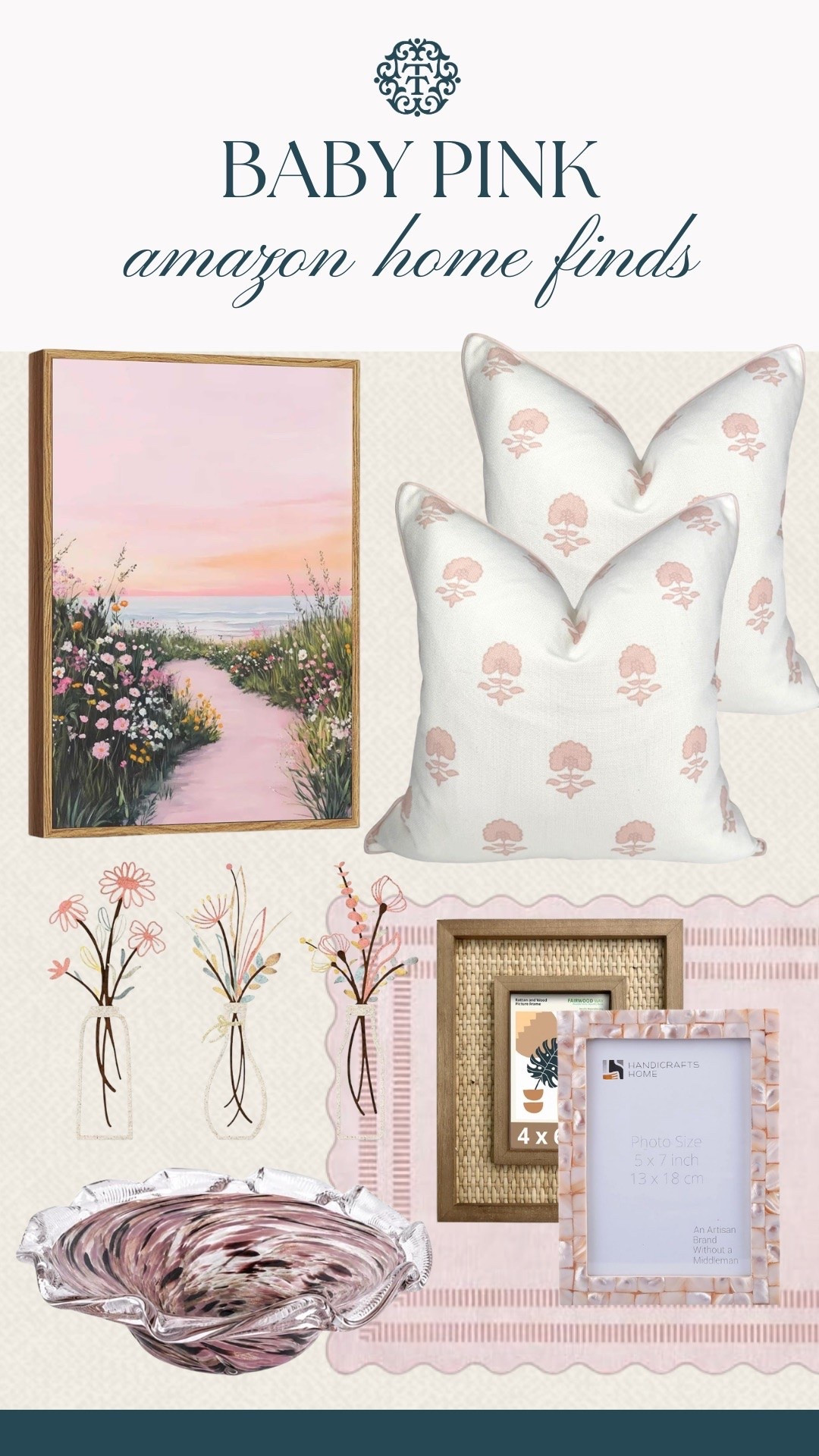 Baby pink is such a fun way to add a little color to your home. This collection includes floral wall art, printed pillows, pretty frames, and decorative accents that are easy to mix with neutral decor. Every piece is from Amazon, making it simple to recreate the look.

#LTKSeasonal #LTKOver40 #LTKHome