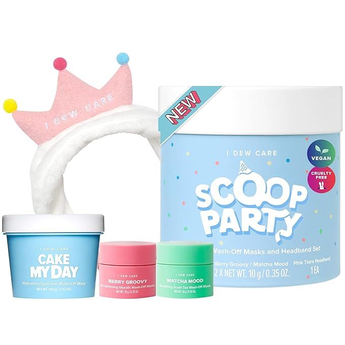 I DEW CARE Scoop Party | Wash-off Mask Starter Set with Headband | Hydrating, Illuminating, Sooth... | Amazon (US)