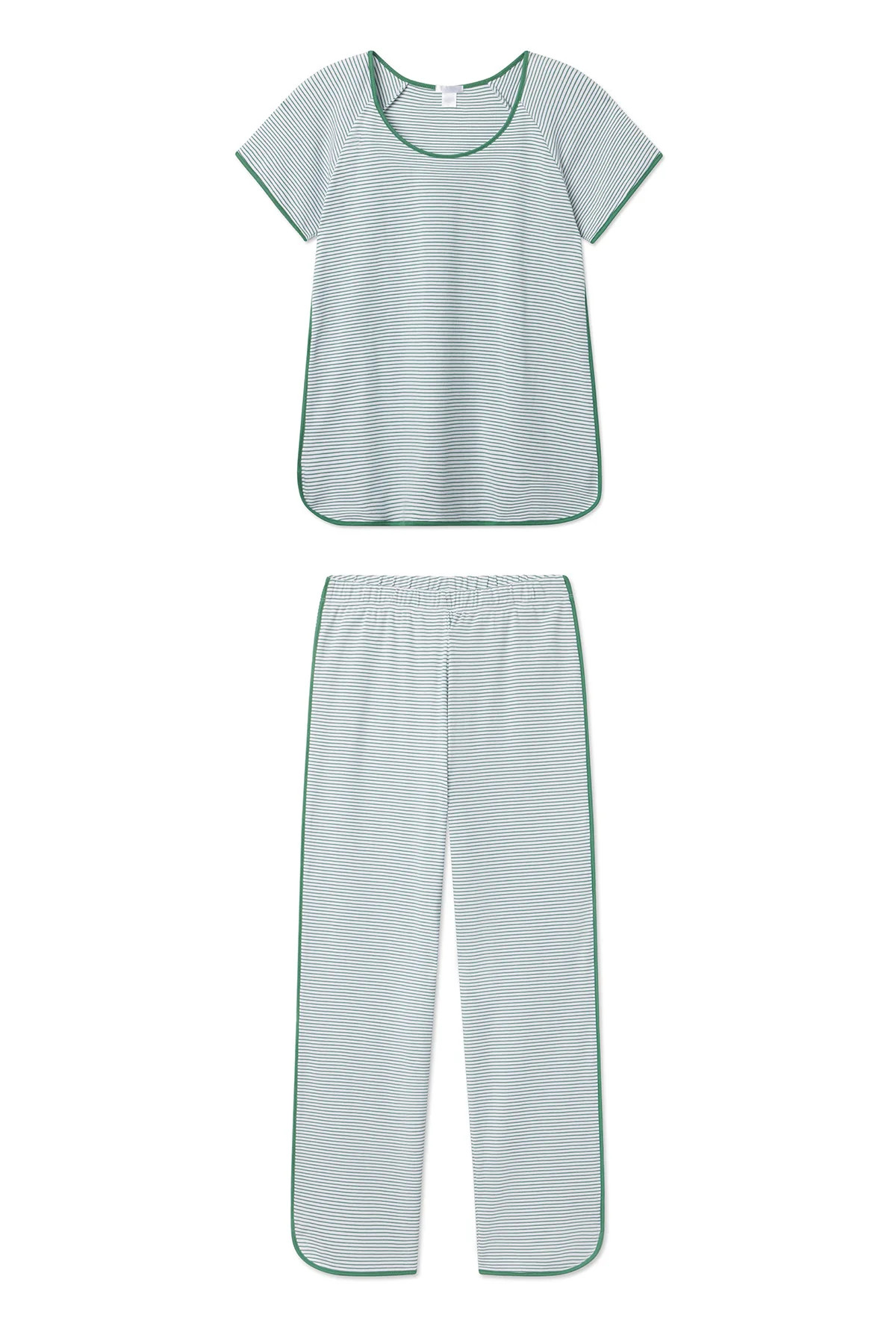 Pima Short-Long Set in Classic Green | Lake Pajamas