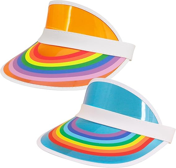Unisex Hologram Sun Visors Hat UV Protective Hat Cap Wide Brim Thicker Sunhat | Amazon (US)
