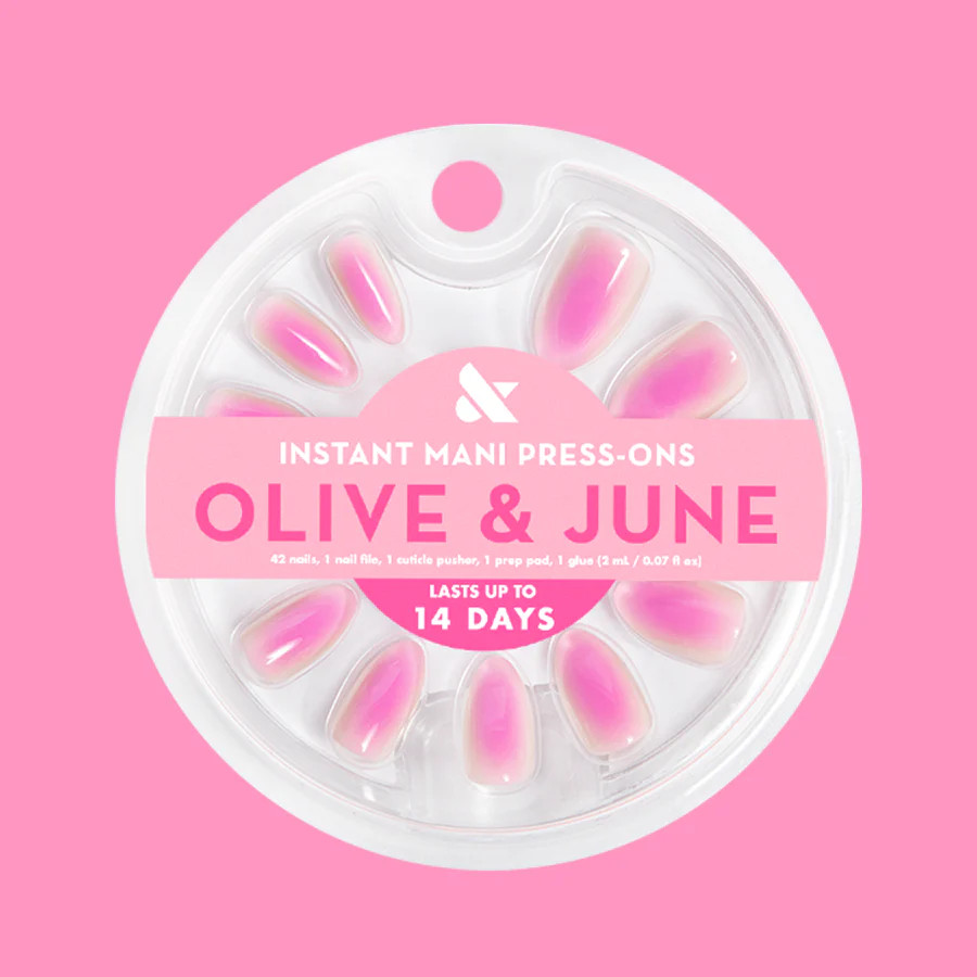 Blush Aura - Press-On | Medium | Almond | Olive & June