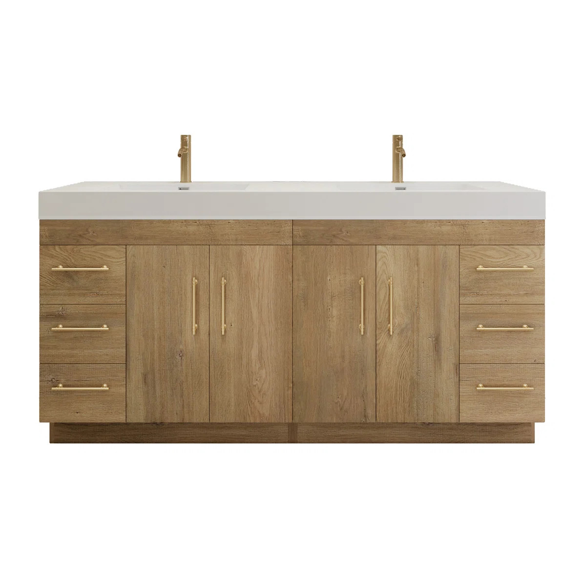 72" Freestanding Double Bathroom Vanity Set with Drawers and Doors | Wayfair North America