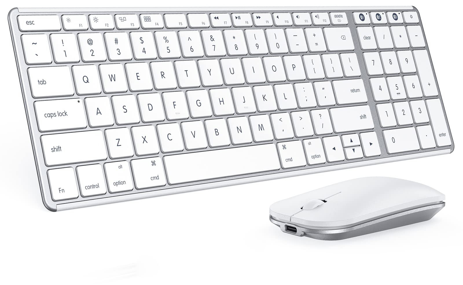 seenda Bluetooth Keyboard and Mouse for Mac, SKM64-2 Multi-Device Rechargeable Slim Wireless Keyb... | Amazon (US)