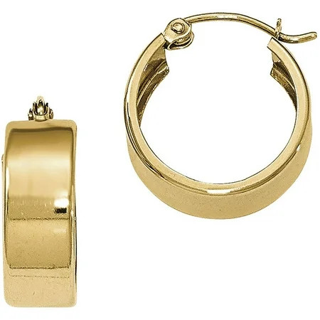 Primal Gold 14 Karat Yellow Gold Small Hoop Earrings | Walmart (US)