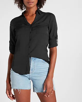 Solid Two Pocket Portofino Shirt | Express