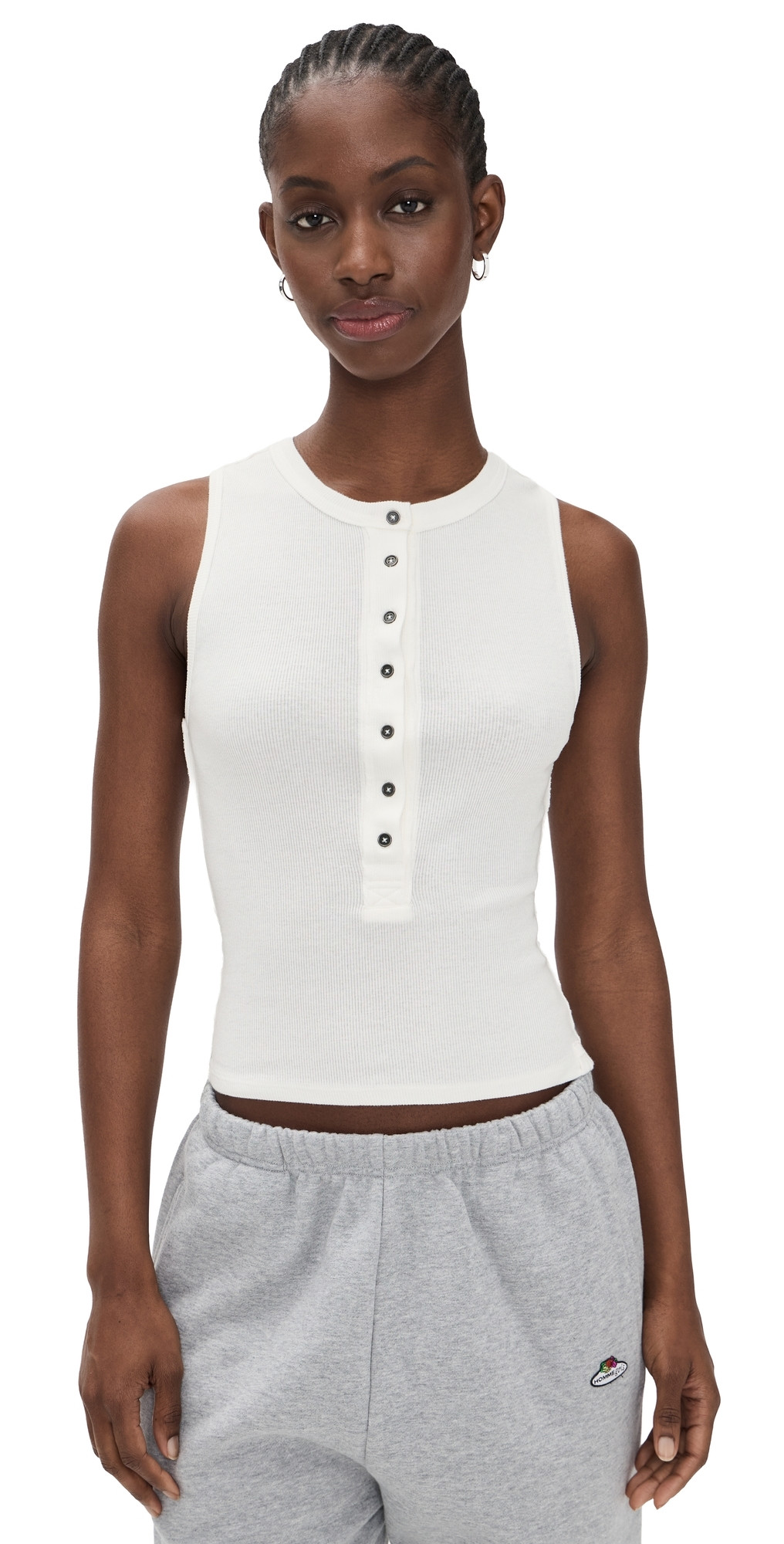 Free People Jamie Henley Tank Top Clean Ivory S | Shopbop