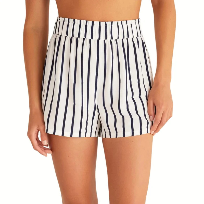 Z Supply Women's Low Tide Stripe Short In Cloud Dancer - White - S | Verishop