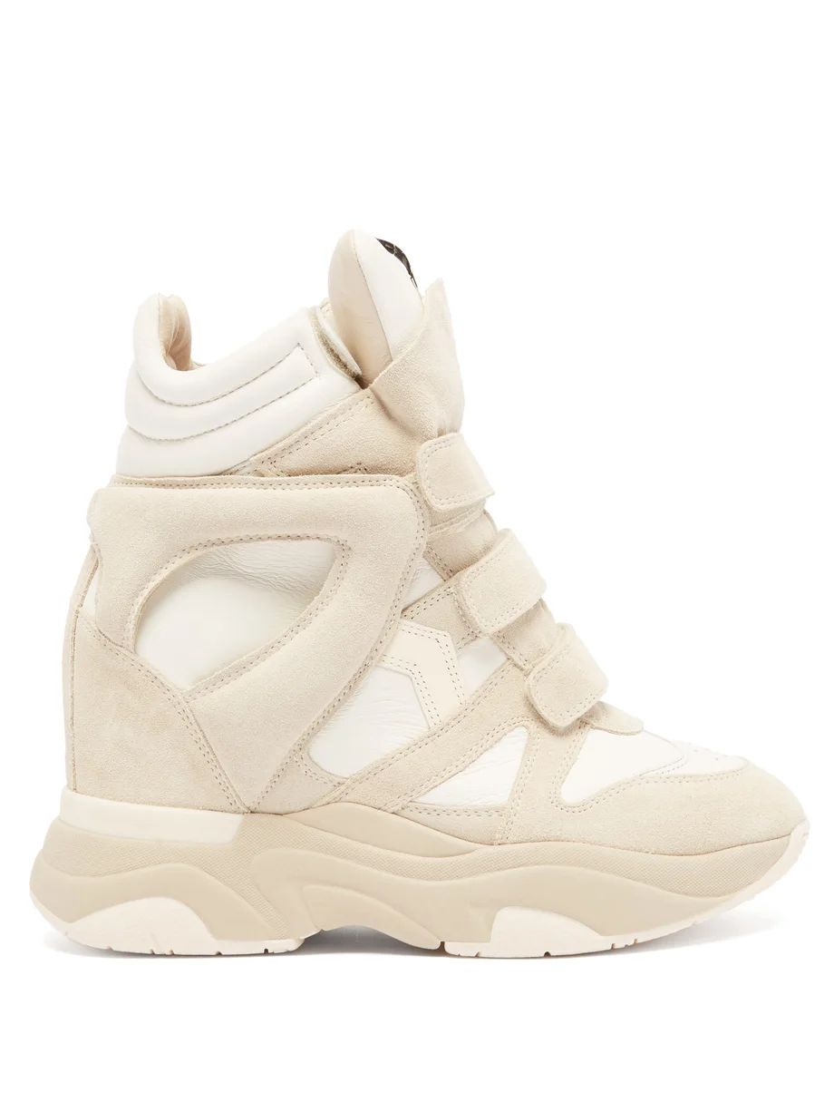 Balskee high-top wedge-heel leather trainers | Isabel Marant | Matches (US)