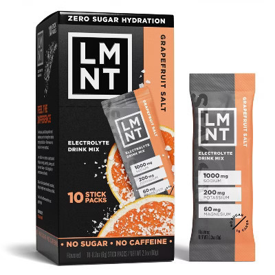 LMNT Zero-Sugar Electrolytes Drink - Grapefruit Salt - 2.1oz/10ct | Target